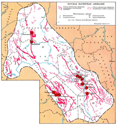 Карта Курской Магнитной Аномалии